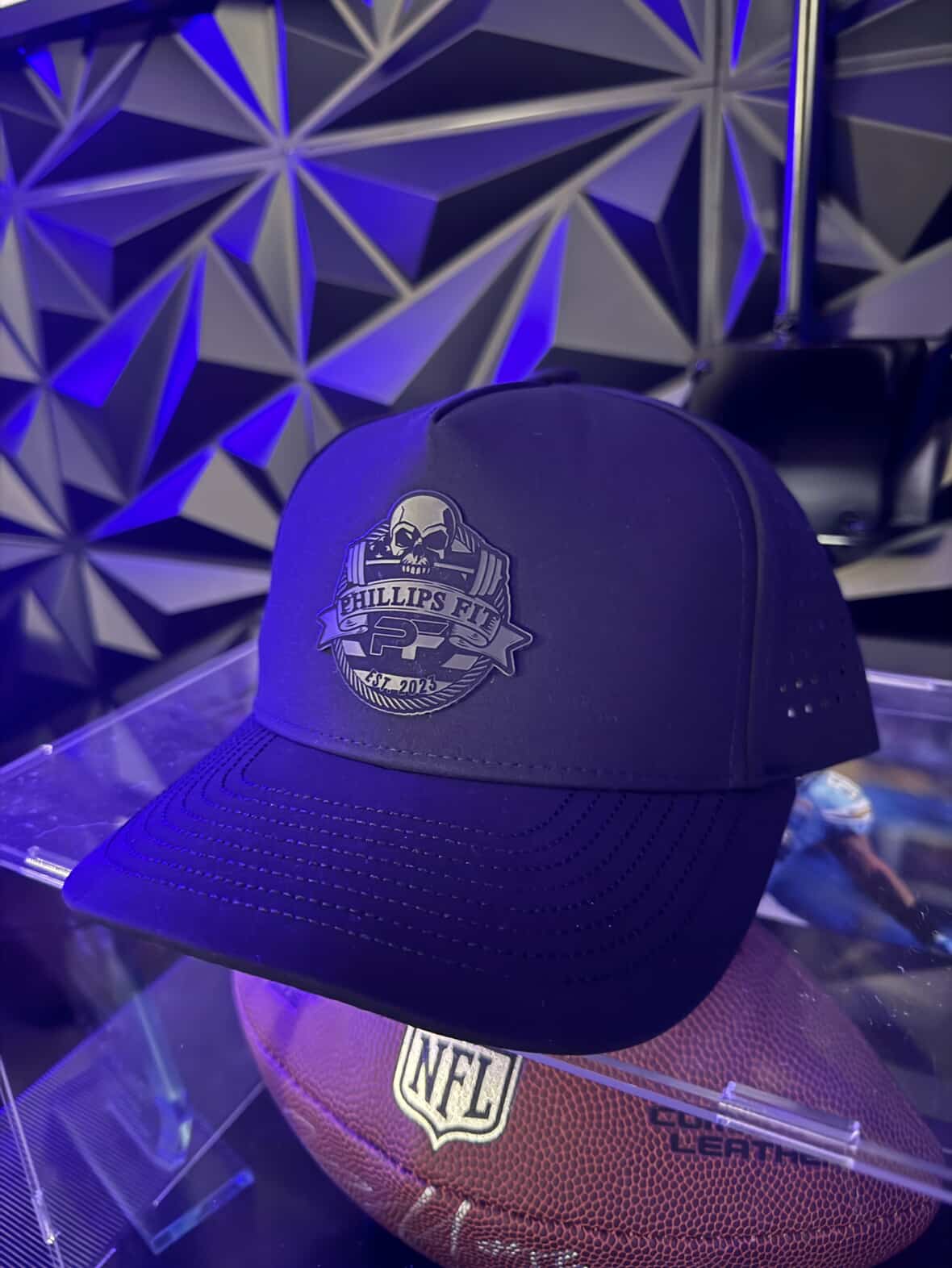 Black on Black PF Logo Hat - View 1